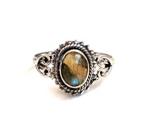 Wholesale Silver 925 Women and Girls <b>Ring</b> with Natural Labradorite Stone <b>Rings</b> Wholesale <b>Indian</b> Silver <b>Ring</b> - Product Image 2