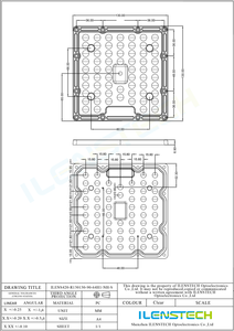 Lente per Illuminazione Stradale LED Quadrata 90 Gradi 64 Ottiche 8x8 130*130MM con Guarnizione in Silicone Impermeabile - Product Image 4