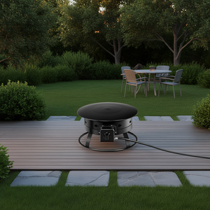 D0100HA710Y <b>Portable</b> Propane <b>Gas</b> <b>Fire</b> Pit 58000Btu Outdoor Metal Firebowl With Cover Freestanding Modern Style - Product Image 2