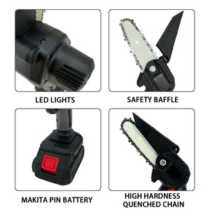 Sierra de Cadena Portátil Inalámbrica de Bajo Precio con Batería de Litio de 4+6 Pulgadas para Cortar Madera - Product Image 2