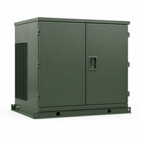Transformateur triphasé 75 kVA 13,8 kV 480 V monté sur socle, alimentation en boucle frontale, utilisation extérieure