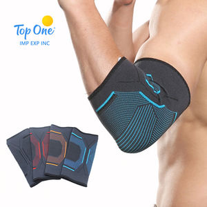 Top One élastique tricoté antidérapant Compression Tennis Golf & Badminton coude orthèse manches pour la saison de printemps - Product Image 1