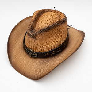 Mujeres y hombres Unisex Adultos Verano al aire libre Casual Sombrilla Sombreros de paja de vaquero Bandas de cuero de alta calidad con sombreros de paja occidentales - Product Image 5