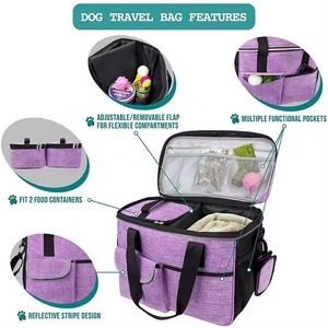 Bolsa de viaje para perros personalizada, kit de viaje para perros para un fin de semana, bolsa de viaje para mascotas, organizador para accesorios, suministros para mascotas, paquete de bolsas - Product Image 5