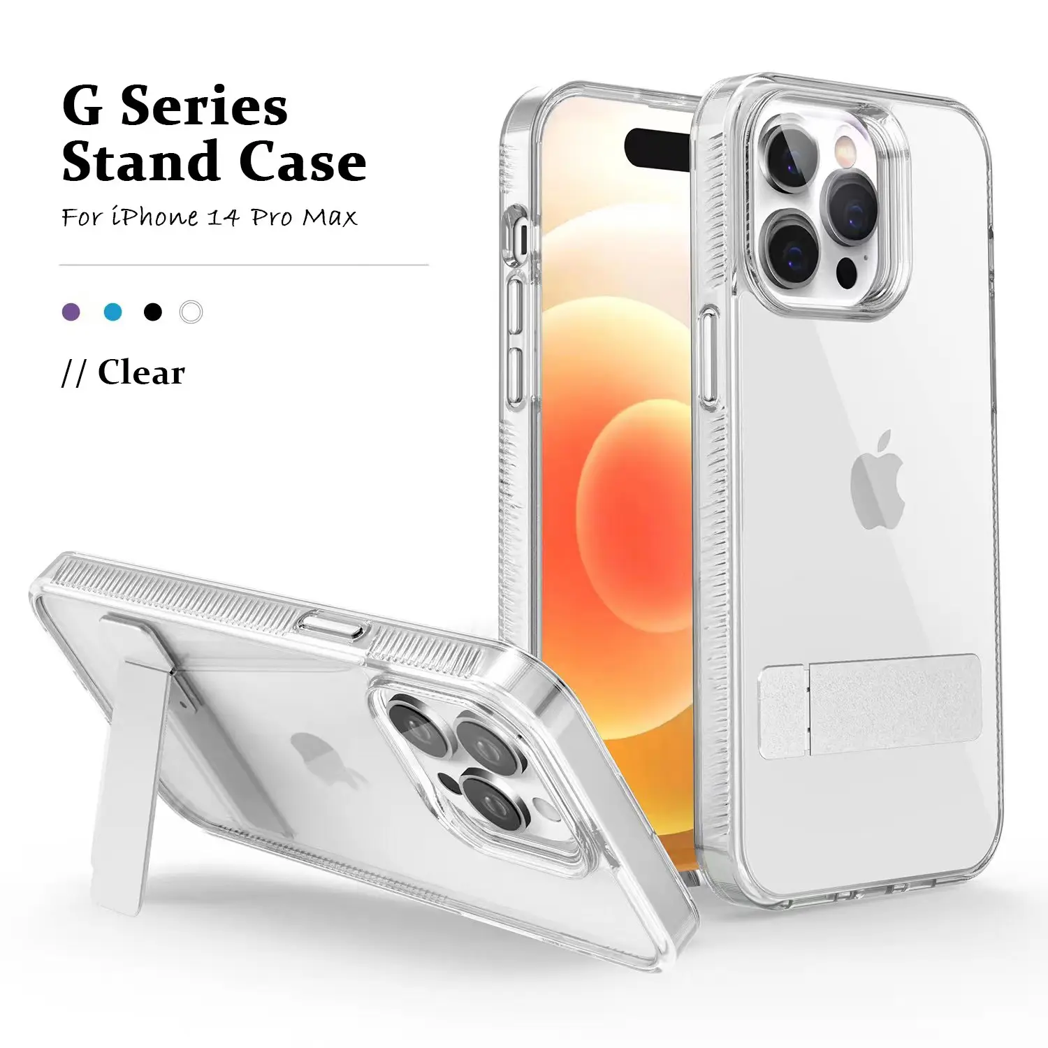 Suitable for iPhone 14 Promax For Women Invisible Stand Phone Cases For Apple 13 Transparent Anti Drop Phone Case