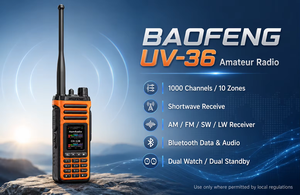 Baofeng BFUV-36 Talkie-walkie analogique 10W VHF UHF Radio amateur 2500-3000mAh Portée 0-20km USB-C Noir - Product Image 4