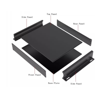 Kit de châssis d'amplificateur en alliage d'aluminium DIY 179*45 personnalisé, boîtier électronique de type divisé, boîte de projet noire IP54 légère