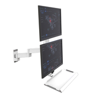 Bras de moniteur réglables robustes Meisonic T8-MA00KB-SPB, anti-poussière et résistants aux vibrations, supports d'affichage pour machines automatiques