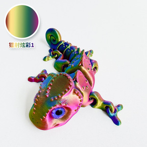 3D Printed Articulated Chameleon Fidget Toy <b>PLA</b> Colorful Animal Model Desktop Decor Gift - Product Image 6