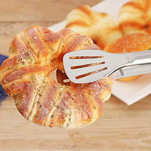 7 Inch Kitchen <strong>Metal</strong> Stainless Steel Utensil Cooking Clip Clamp <strong>Salad</strong> Serving <strong>Tongs</strong> Kitchen BBQ Grilling - Product Image 4