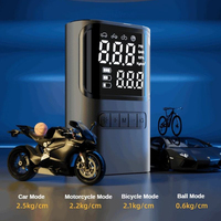 Bomba de neumático de coche ultraligera inalámbrica de 4000mAh, pantalla LCD, compresor de aire portátil de parada automática