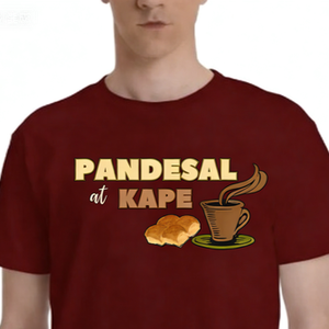 Camiseta gráfica Pandesal at <span class=keywords><strong>Kape</strong></span> para hombre, camiseta de manga corta con diseño de desayuno filipino, café y pan, ropa informal con temática culinaria. - Product Image 2