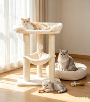 Grand Arbre à Chat Classique Écologique pour Intérieur, Jouets pour Chat en Carton, Griffoir Durable, Lit-Plateforme Doux en Carton