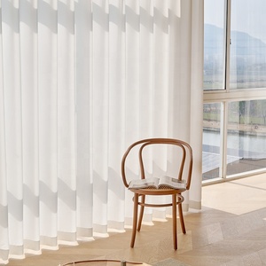 Breathable Voile Fabric White Sheer Curtains Luxury Curtains For The Living Room Automatic Curtain Rods And Rails