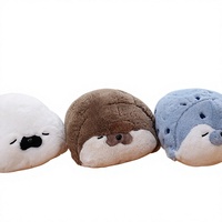 Peluche Loutre Allongée en Coton PP, Coussin Mignon à Câliner pour Canapé, Cadeau d'Anniversaire pour Enfants, Vente Directe Usine