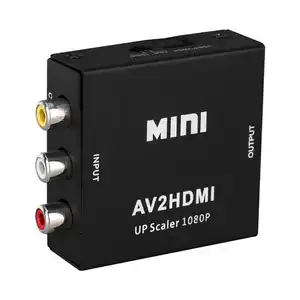 迷你AV2HDMI AV RCA至HDMI视频转换器适配器盒，最高1080p，适用于笔记本电脑PS4