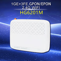ONU GPON d'occasion Hg6201m 1GE 3FE 1TEL Routeur WIFI 2.4G Antenne 5DB FTTH XPON ONU ONT Modem HG6201 Équipement de fibre optique ONU ONT