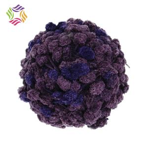 100% Polyester <strong>Pompon</strong> <strong>Yarn</strong> for Crocheting Baby Blankets High-Strength Fancy <strong>Knitting</strong> <strong>Yarn</strong> with Popular Dyed Patterns - Product Image 3