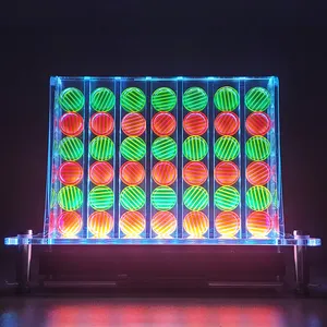 Fabrika özelleştirmek uzaktan kumanda parlayan Lucite akrilik dört bir satır kurulu oyun RGB LED ışık