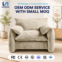 LEYNVO OEM Fauteuil de bureau moderne surdimensionné, canapé individuel, fauteuils de relaxation minimalistes de luxe avec logo personnalisé