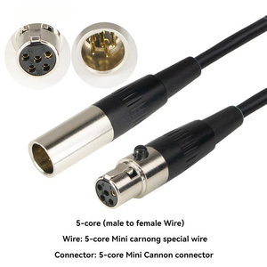 Mini 3pin XLR Nam để Nữ âm thanh kết nối jack cắm kim loại microphone đa XLR Adapter kết nối cáp phụ kiện âm thanh - Product Image 4
