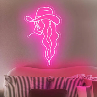 Enseigne néon LED Cowgirl avec impression UV pour équipe sportive, cave de fan, salle de jeux, man cave, bar, pub, boîte de nuit, décoration murale