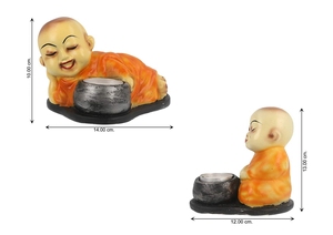 Resin <b>Buddha</b> <b>Candle</b> <b>Holder</b> Feng Shui Home Decor Indoor Tabletop Ornament Living Room Decor Durable Design - Product Image 5