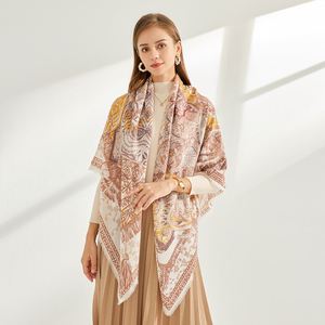 Nuevo Diseño, Chal de Lujo con Estampado, Bufanda Grande Cuadrada con Borlas, Decoración Cálida de Invierno para Mujer, YHK0012 - Product Image 1