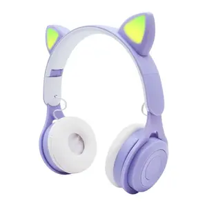 M6 headset telinga kucing mini nirkabel, headset telinga kucing kukus, headphone mini pelajar, Macaron baru