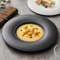 Nouvel arrivage de bols de service de salade en céramique de porcelaine blanche ronde de luxe Vaisselle de cuisine Vaisselle Ensembles de bols de restaurant