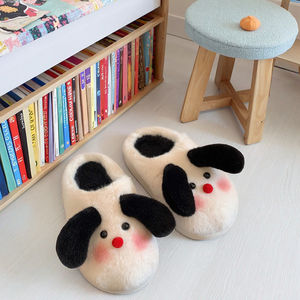 Hiver Fantaisie Mignon Maison Pantoufles Fourrure Antidérapant Intérieur PVC <span class=keywords><strong>Chien</strong></span> Cartoon Fuzzy Chambre Animal pantoufles <span class=keywords><strong>pour</strong></span> Femmes Filles - Product Image 2