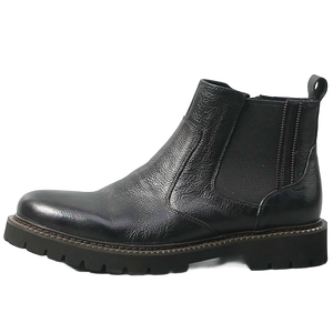 Bottes en cuir de style britannique pour hommes, chaussures en cuir à plateforme, chaussures en cuir à tige haute, chaussures en cuir formelles pour hommes, bottes de ville, bottes <span class=keywords><strong>Chelsea</strong></span> pour hommes - Product Image 2