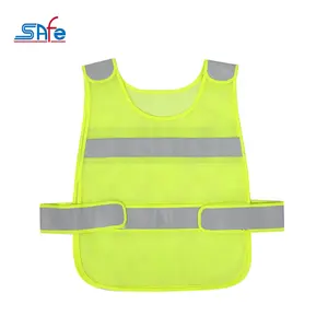 Fluorescent Polyester Mesh reflective safety vest zipper Hi-Vis Reflective Vest
