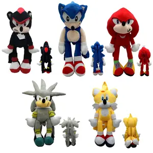 Fabrika kaynağı yumuşak Anime Sonic peluş oyuncak için pençe makinesi hayvan bebek dolması Sonic peluş oyuncak s çocuklar uyku eşlik