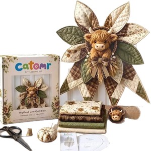 Grand kit <span class=keywords><strong>de</strong></span> couture avec nœuds en patchwork, fournitures artisanales complètes pour débutants, tout-en-un pour travaux d'aiguille et <span class=keywords><strong>de</strong></span> couture - Product Image 4