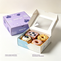 Boîte à gâteau mousse personnalisée en papier pour petit dessert mousse, emballage pour boulangerie