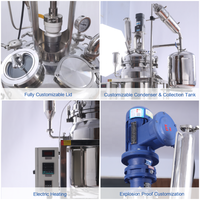 100L 200 L 300 Litre 316 Réacteur d'agitateur en acier inoxydable à double enveloppe pour l'industrie chimique