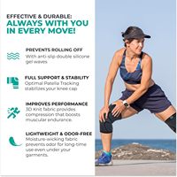 Manchons de protection pour les genoux, genouillères de basketball, manchon de compression, genouillères de sport en nylon pour soulager la douleur de l'arthrite