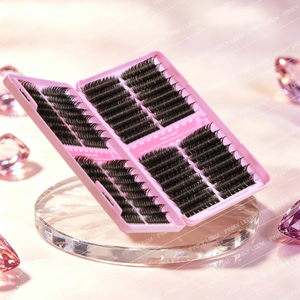 Mega Volume in 3 Minutes Premade Fan <b>Lashes</b> Thin Base D Curl Faux <b>Mink</b> Waterproof for Dramatic Eye Effect - Product Image 5