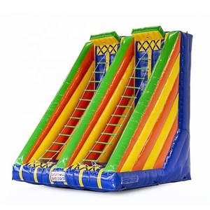Adultes Balance Double Lane <span class=keywords><strong>Jacobs</strong></span> Ladder Wipeout Game Interactive Gonflable Twister Ladder Gonflable Rock Climbing Wall - Product Image 1