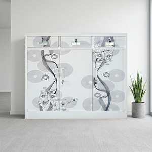 Low Steel <b>Filing</b> Cabinet Metal Factory Storage Cabinet 2-door Under Office Storage Cabinet with Key Lock Furniture - Product Image 5