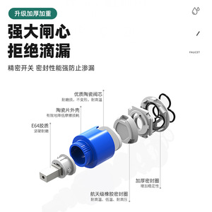 Stainless Steel Kitchen Faucet Single Handle 360 Degree Rotate Deck Mounted Modern Style Ceramic Valve Core - Product Image 3