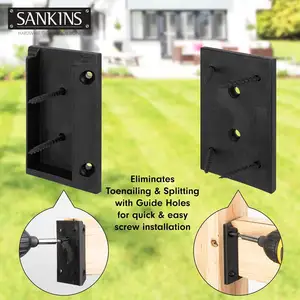 SANKINS 10pcs Deck Railing Bracket Connectors For 2x4 Wooden Deck Railing Posts Handrail Deck Railing Brackets