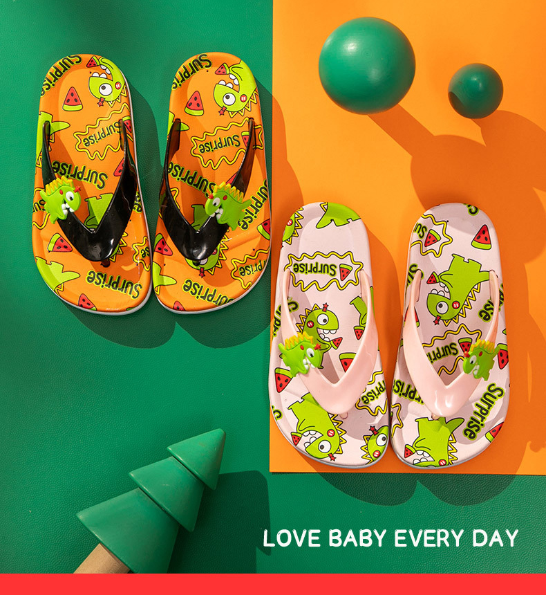 Children's Flip-flops Slippers Kids Cartoon Non-slip Printed Flipflops for Boys and Girls