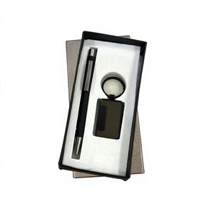 Nouveauté : Ensemble cadeau d'entreprise de luxe avec stylo noir et porte-clés, cadeaux de remise de diplôme d'entreprise, promotions commerciales, Noël, Nouvel An - Product Image 1