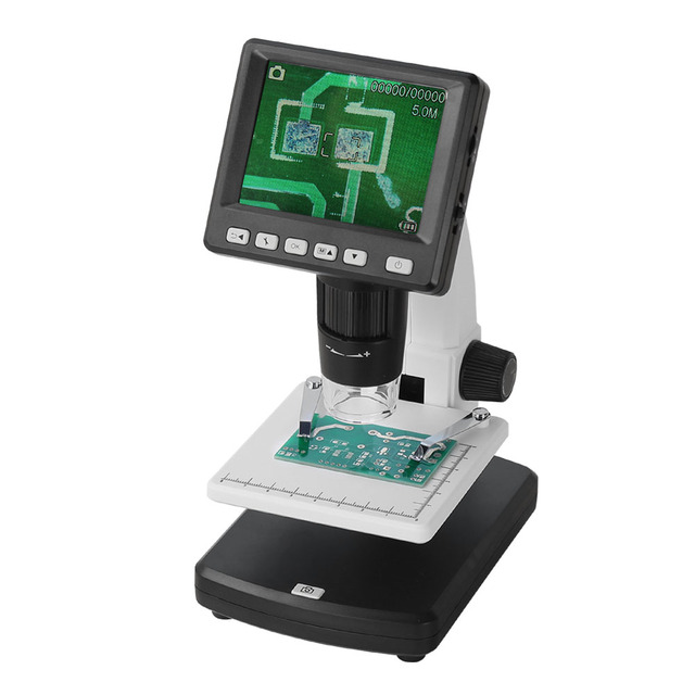 5MP 3.5" LCD Stand-Alone Digital Stereo Microscope 500X with Video Camera (B4.404D)