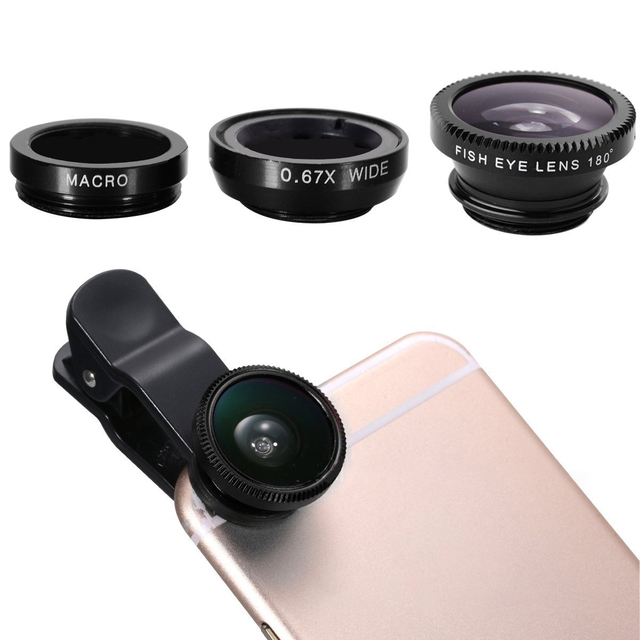 Smart Phone Lenses Macro Mobile Micro Camera Lens Plastic Fisheye & Zoom Lenses for Cell Phones