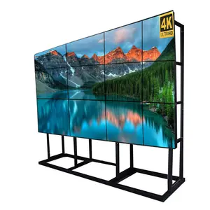 Video duvar kapalı LG Panel 55 inç 2x2 3x3 700cd/m2 reklam ekranı Lcd Video duvar için dahili vitrin mağaza