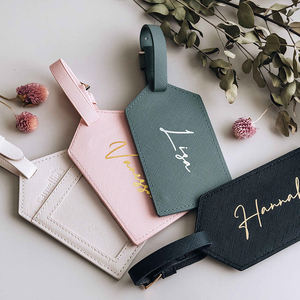 Étui de passeport en PU souple de luxe avec logo personnalisé et <span class=keywords><strong>porte</strong></span>-étiquette de voyage avec étiquette à bagages pour couple - Product Image 2