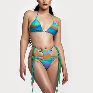 Mujeres Bikini Sexy China Fábrica Arco Iris Venta al por mayor Sexyi Hot Girls Tanga Bikini - Product Image 4